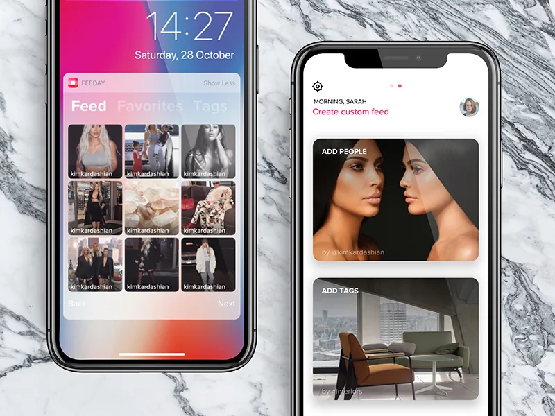 Feeday Instagram widget app – featured in App Store